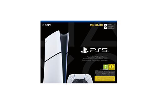 Console Sony PS5 Slim Digital Edition bianca e nera - Immagine di 5